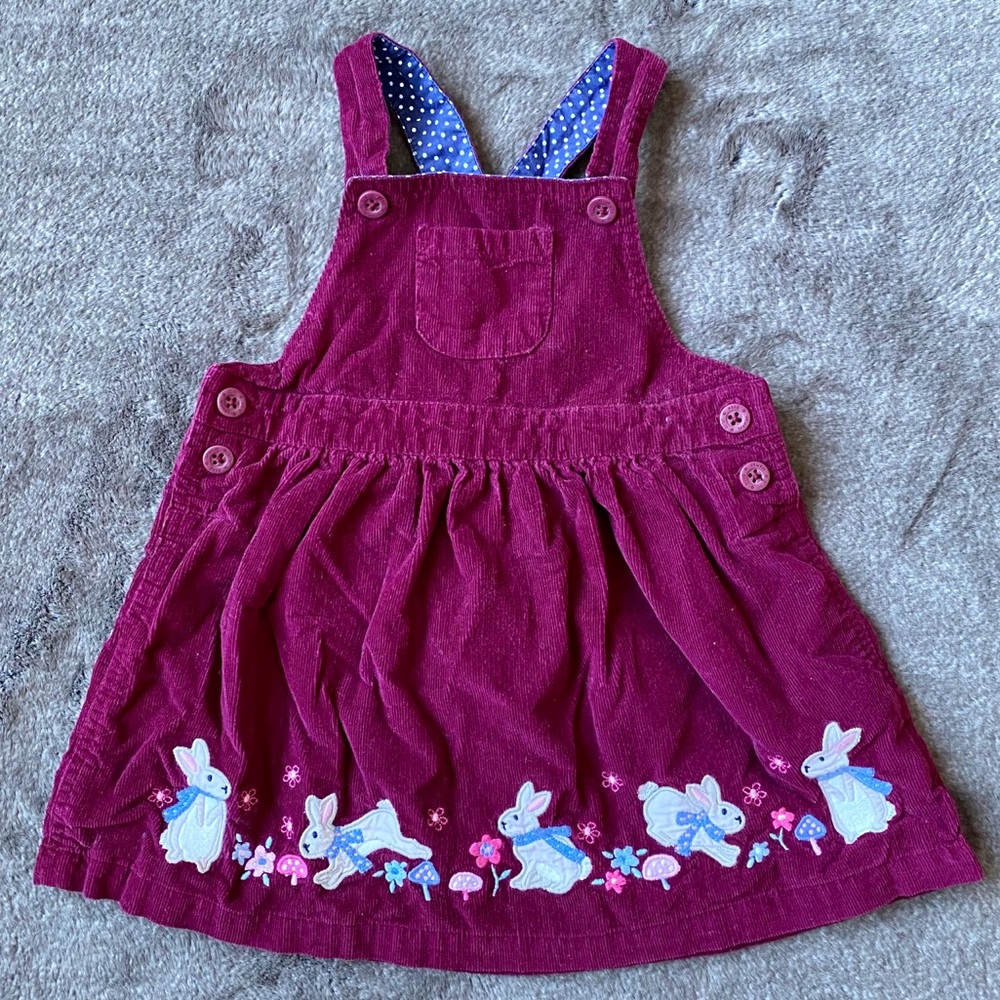 Bunny Corduroy Jumper Dress